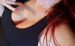 Cumshot amateur MILF suck and jerks dude in the bedroom