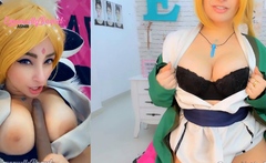 Blonde Mom With Big Boobs Toying And Cumming
