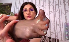 Exotic brunette hardcore foot fetish fuck