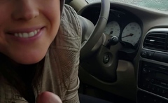 Amateur mouth cumshot outdoor