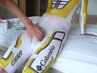 Cycle Suit Rub - Big Cock Handjob
