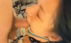 Rough Face Fuck: Deep Throat Open Gag for MILF