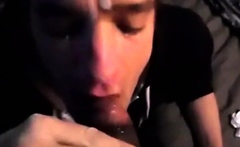 Big Cock Blowjob and Handjob Facial