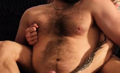 Hairy kissing and jerkoff like pigs.