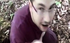 Bear Cub Blows a Load in His Mouth and Swallows