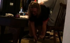 Bad girl gets her ass blistered (face view)
