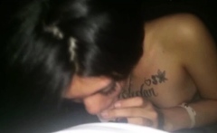 Latina tattooed Happy Creampie