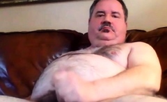 Bearded Daddy Jacks Off