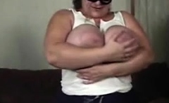 Fat BBW with big boobs masturbating and squirtin on cam