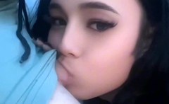 Tanned Amateur Teen Brunette With Pale