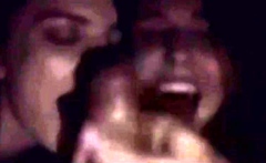 2 Stepsisters Suck Cock in a Theater - Amateur POV Blowjob