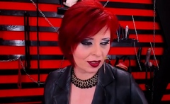 Seductive Redhead Milf: Smoking In Latex Boots